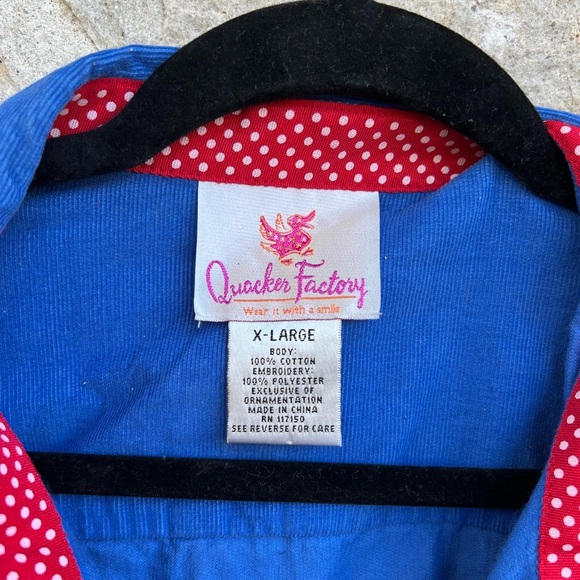 Quacker factory size XL corduroy embroidered shirt - Picture 3 of 6
